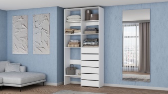 Стеллаж для одежды Мирта 39 BMS с полками