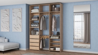 Стеллаж для одежды Мирта 88 BMS с полками