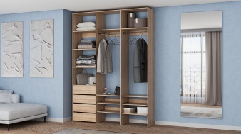 Стеллаж для одежды Мирта 99 BMS с полками