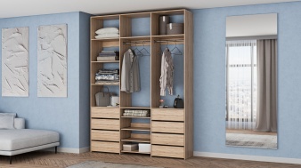 Стеллаж для одежды Мирта 97 BMS с полками