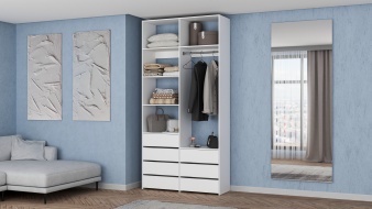 Стеллаж для одежды Мирта 41 BMS с полками