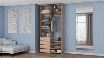 Стеллаж для одежды Мирта 87 BMS с полками