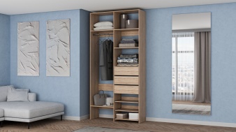 Стеллаж для одежды Мирта 84 BMS с полками