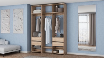 Стеллаж для одежды Мирта 92 BMS с полками