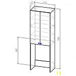 Схема сборки Шкаф для ванной комнаты Кетти 4 BMS