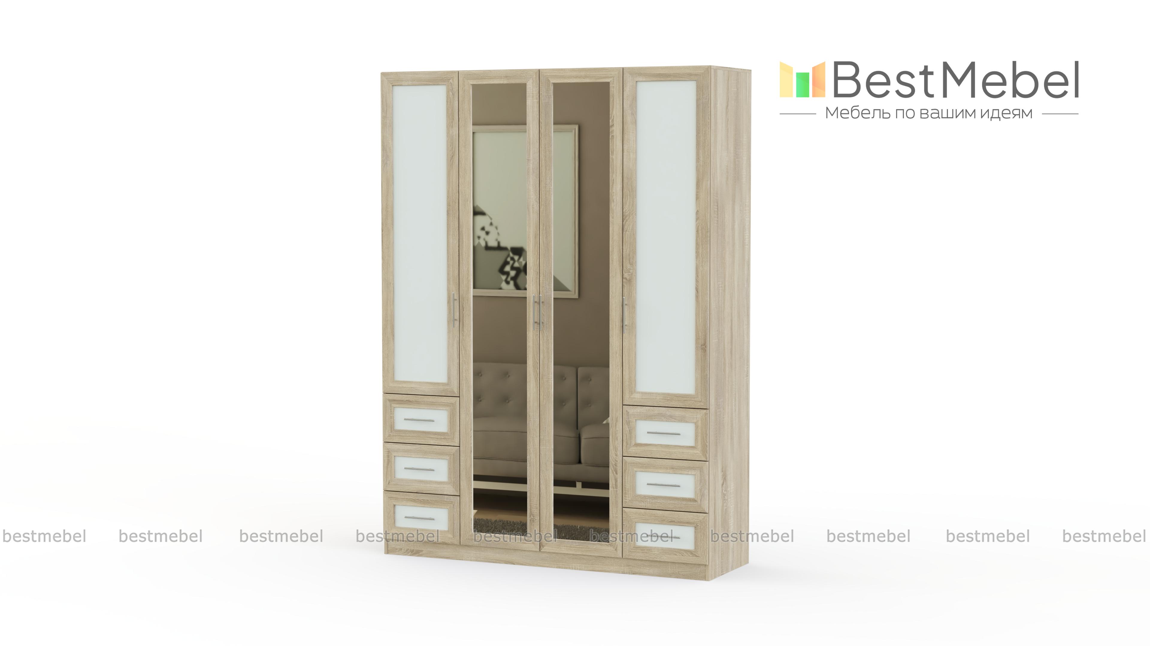 Распашной шкаф Крона 21 BMS - Фото