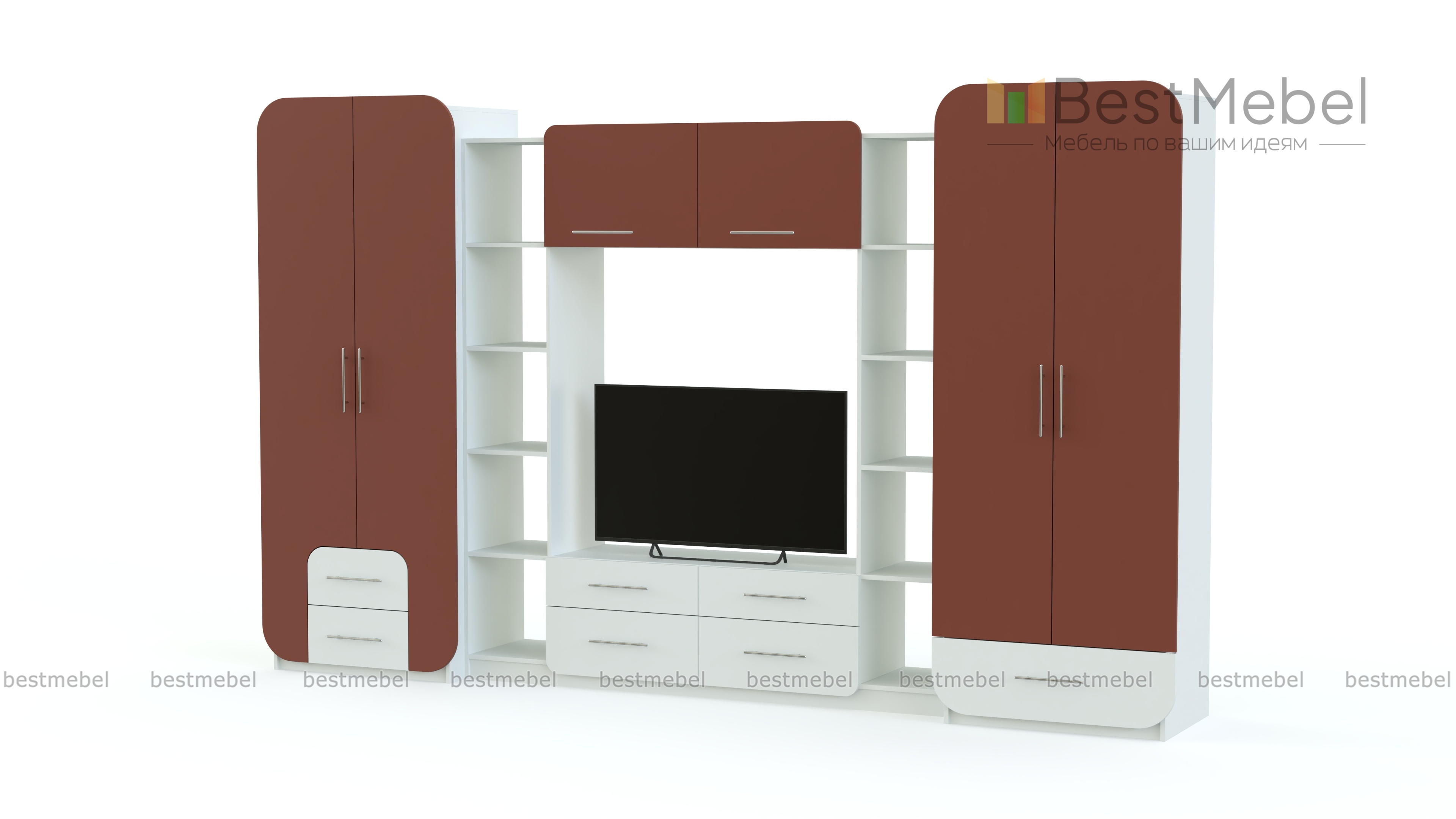 Стенка для гостиной Пенелопа-9 BMS