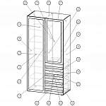 Схема сборки Распашной шкаф Стайл Люкс 8 BMS