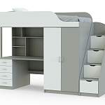 Кровать-чердак с рабочей зоной Мираж К7-4 BMS - Фото 5