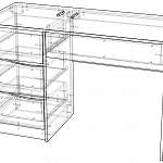 Схема сборки Стол письменный Монако П510.15 BMS