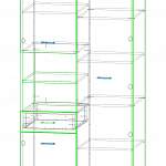 Чертеж Шкаф комби 80 BMS