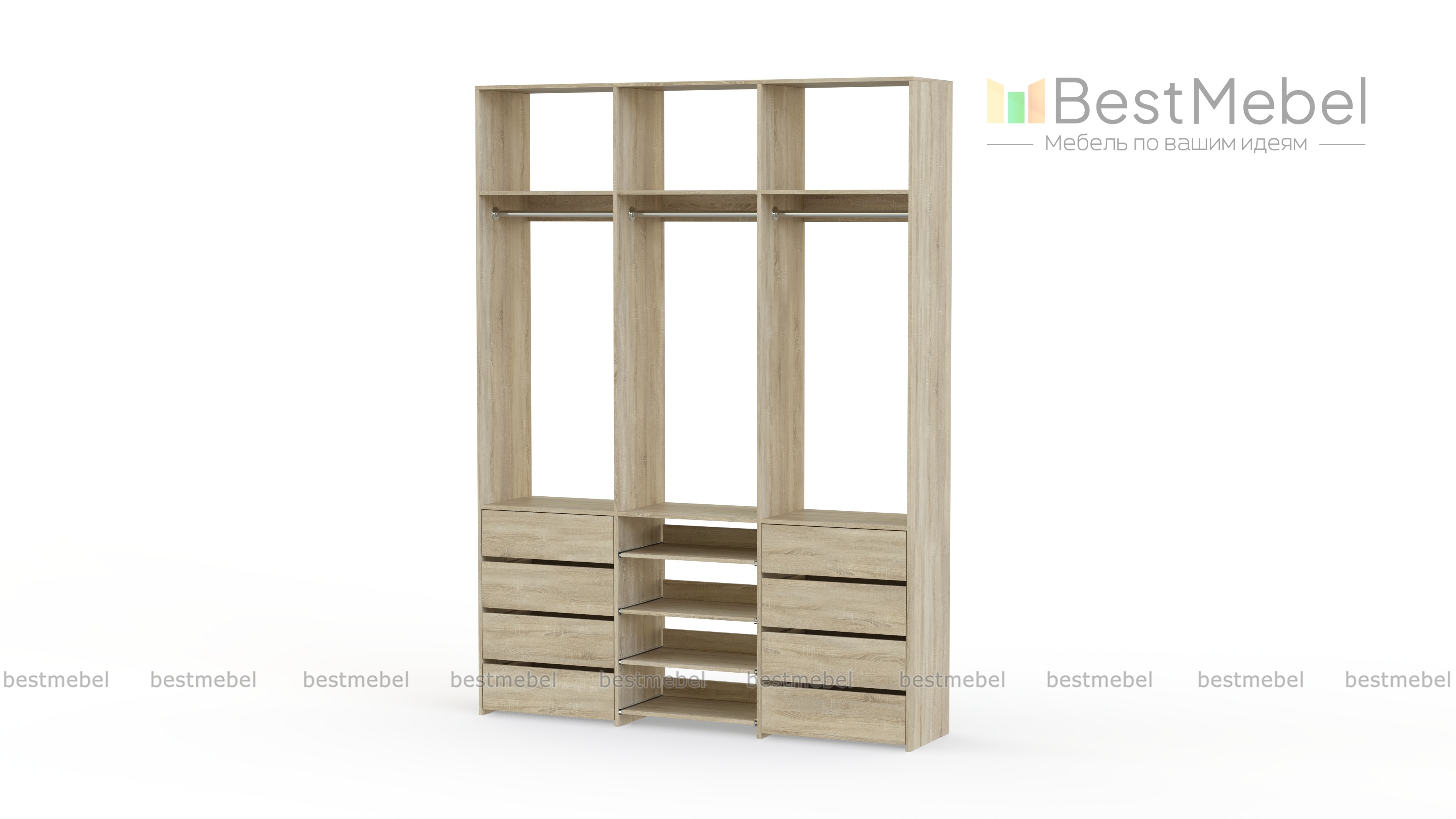 Стеллаж для одежды Мирта 95 BMS
