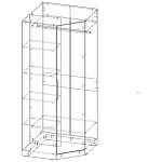 Угловой шкаф Стиль SL 903 BMS (900х2200х550) (Белье -  Платье (угл.))