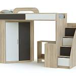 Кровать-чердак со шкафом и столом Фимо 2 BMS - Фото 4