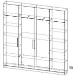 ЭСКИЗ Распашной шкаф Вилета 8 (2400х2500х300)