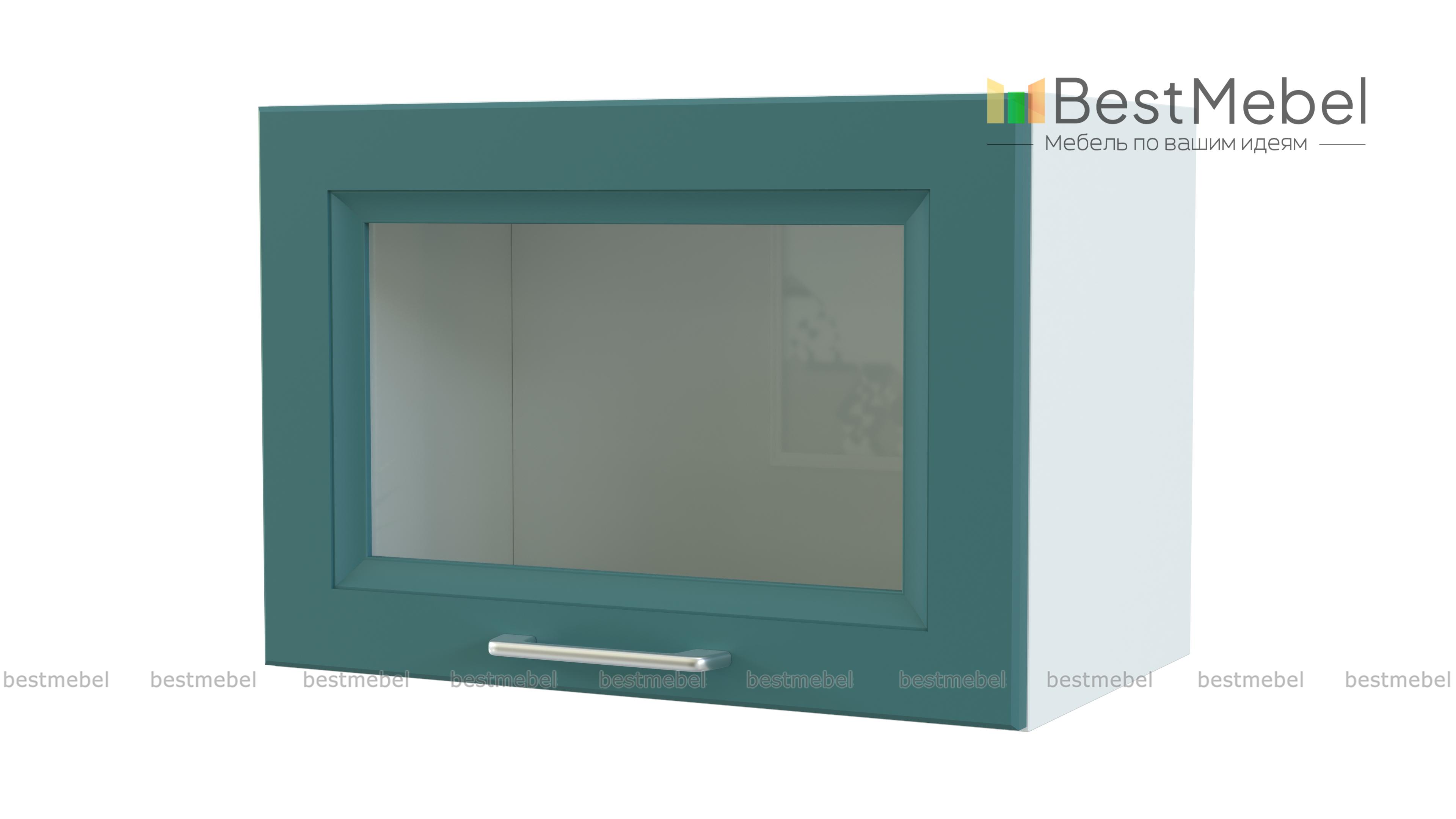 Шкаф верхний горизонтальный остекленный Европа BMS - Фото