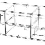 Чертеж Тумба под ТВ Премьер М-12 BMS