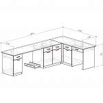 Схема сборки Угловой письменный стол для двоих Веста 5 BMS